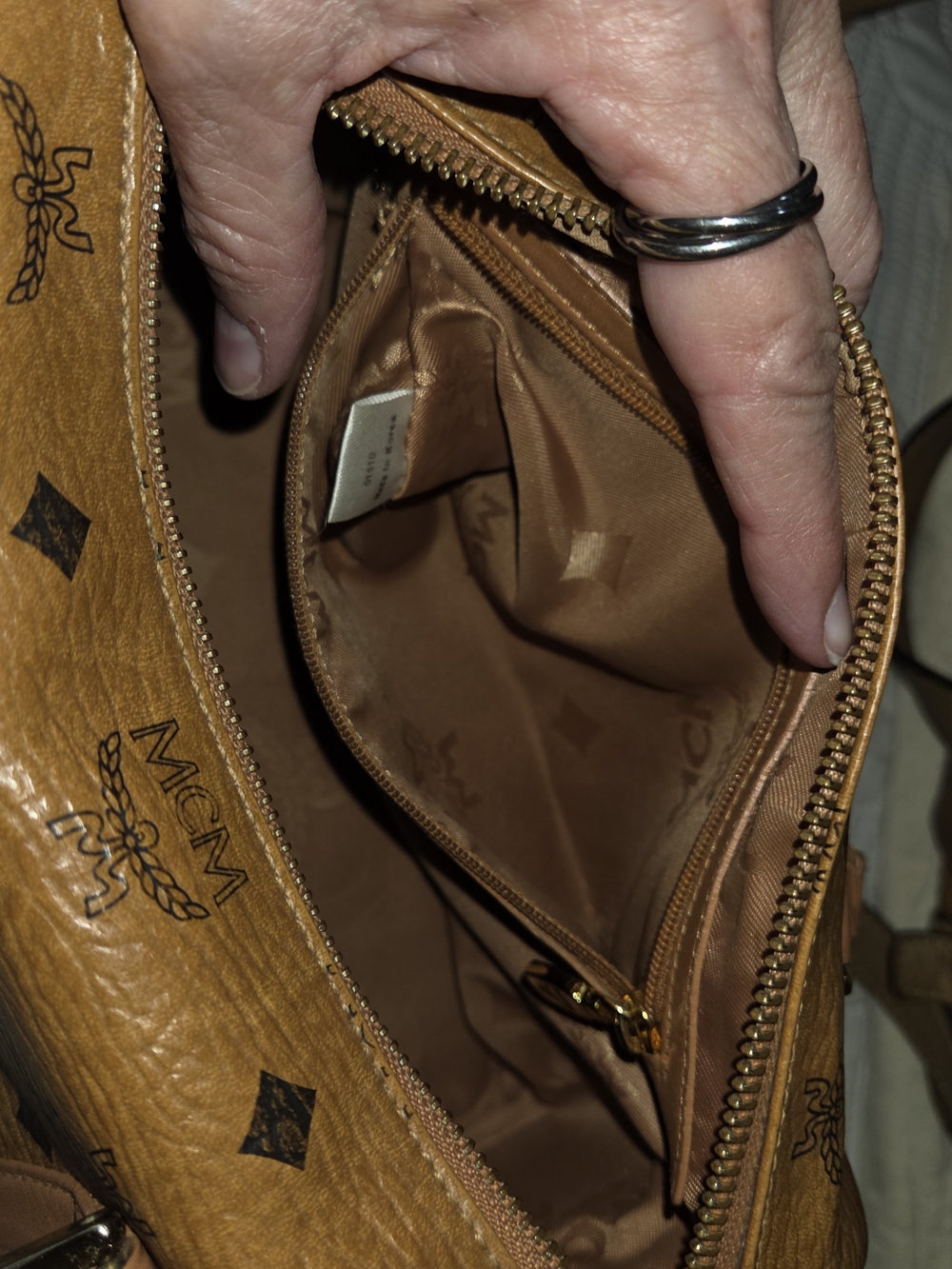 MCM Visetos Cognac Mini Boston Satchel - Picture 12 of 15